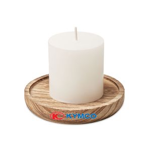 PENTAS Vanilla Scented Candle on Elegant Wooden Base