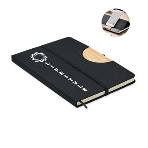 BLAMA Eco-Friendly A5 Notebook with Bamboo Smartphone Stand