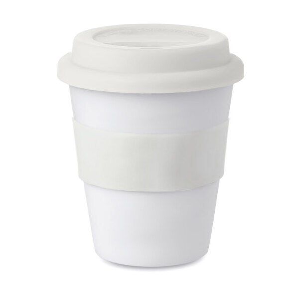 ASTORIA PP Elegantní Bílý Tumbler s Silikonovým Víčkem - GiftRetail MO8078