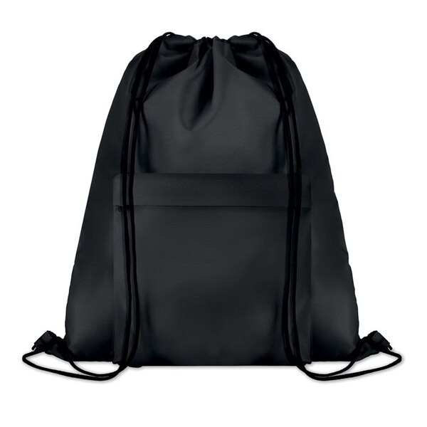 POCKET SHOOP Large 210D Polyester Drawstring Bag with Pocket - GiftRetail MO9177