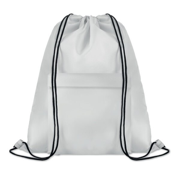 POCKET SHOOP Large 210D Polyester Drawstring Bag with Pocket - GiftRetail MO9177