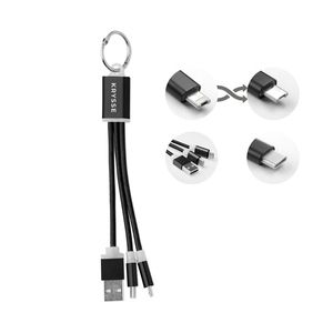RIZO Praktický klíčenka s USB-C a micro USB kabelem