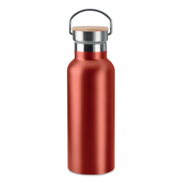 HELSINKI 500ml Bamboo Lid Insulated Flask - GiftRetail MO9431