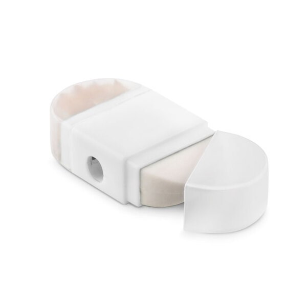 Dual-Function Sharpener and Eraser Combo Tool - GiftRetail MO9556