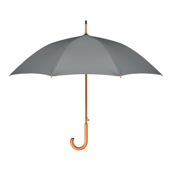 CUMULI RPET Eco-Friendly 23 Inch Auto Open Wooden Umbrella - GiftRetail MO9629