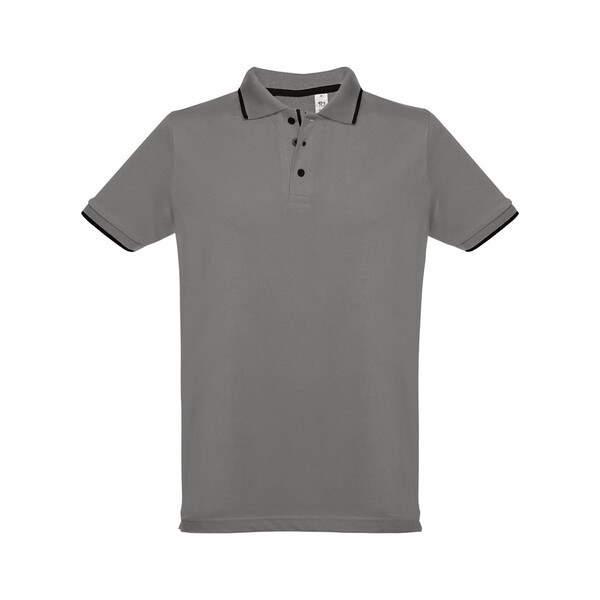 TH Clothes 30137 - Pánské dvoubarevné bavlněné polo tričko