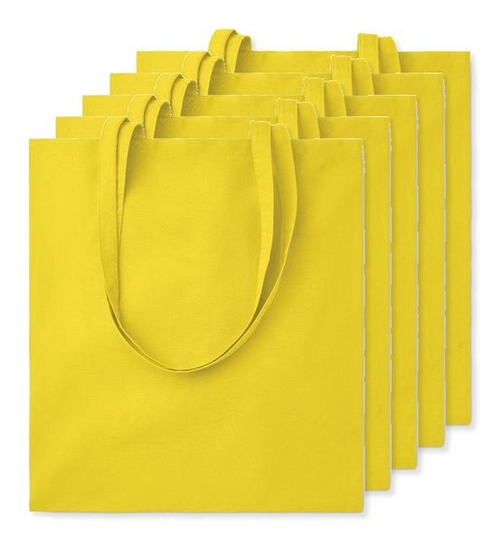 Balení 5 ks GiftRetail MO9268 - COTTONEL COLOUR + Barevná nákupní taška