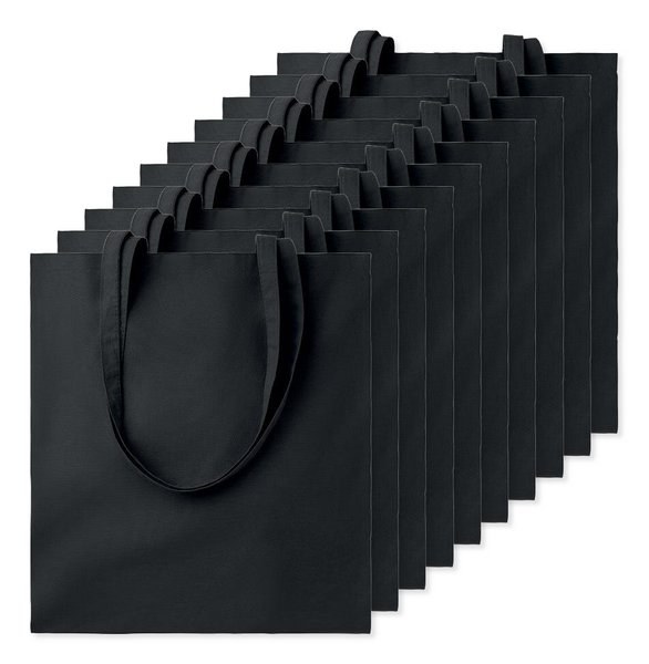 Pack of 10 GiftRetail MO9268 - COTTONEL COLOUR Eco-Friendly 140gsm Cotton Shopping Tote Bag