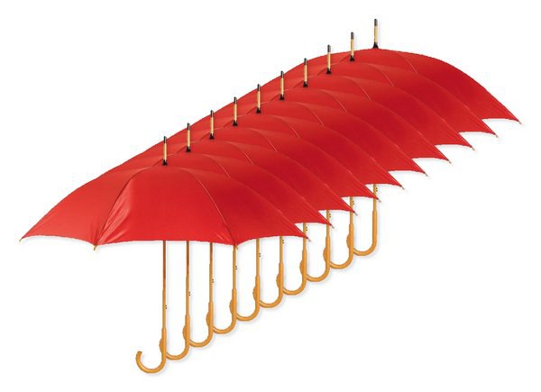 Pack of 100 GiftRetail KC5132 - CALA Elegant Wooden Handle Windproof Umbrella