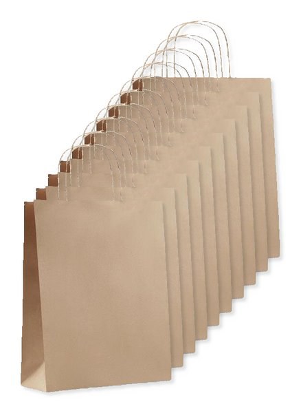 Balení 10 ks GiftRetail MO6173 - PAPER TONE M Střední dárková taška