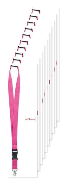 Pack of 100 GiftRetail MO9661 - WIDE LANY Premium 25mm Lanyard with Metal Hook and Safety Breakaway