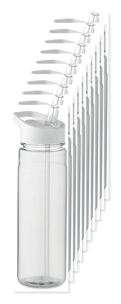 Balení 10 ks GiftRetail MO6467 - ALABAMA Láhev RPET 650ml s brčkem