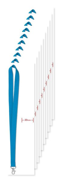 Balení 10 ks GiftRetail MO9058 - SIMPLE LANY Praktický Lanyard s Kovovým Háčkem 20 mm