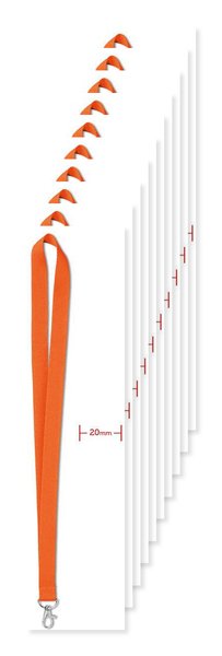 Balení 100 ks GiftRetail MO9058 - SIMPLE LANY Praktický Lanyard s Kovovým Háčkem 20 mm