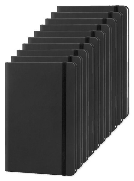 Balení 10 ks Goya 30083 - A5 zápisník s PU obalem a elastickým páskem LUXE