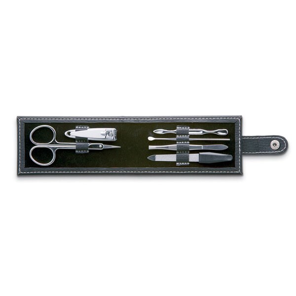 NAILKIT Premium Stainless Steel Manicure Set in PU Pouch - GiftRetail IT3059