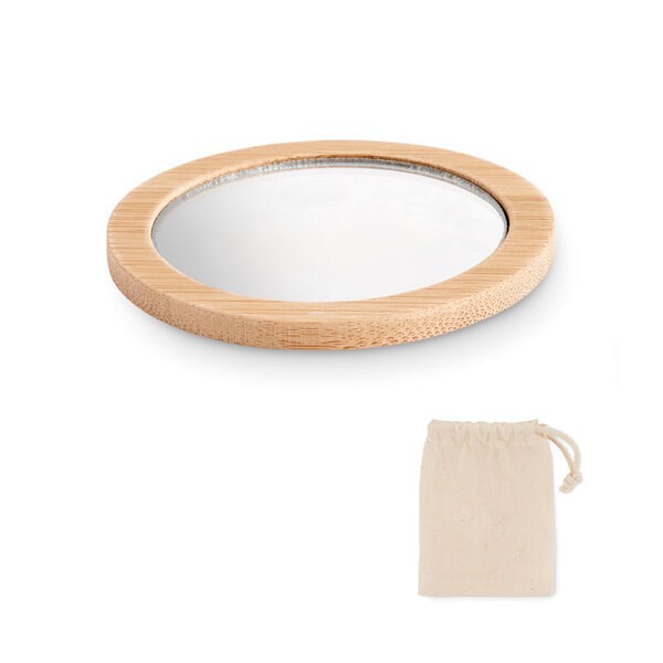 MALAY Bambusové kosmetické zrcátko - GiftRetail MO6406