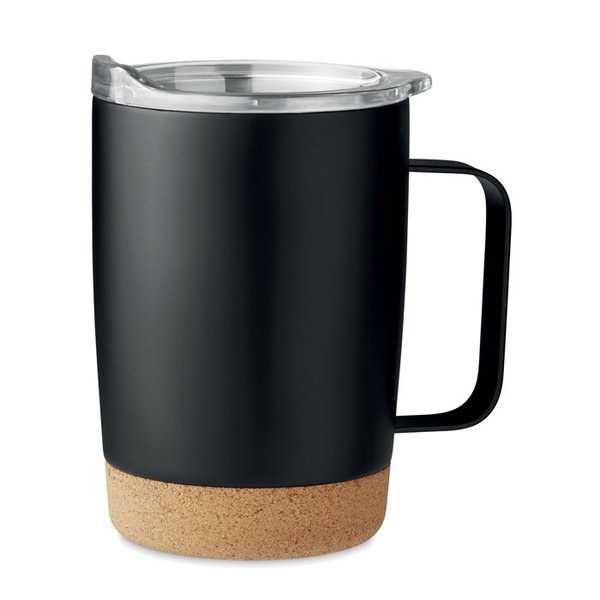 RUBY Premium Stainless Steel Tumbler with Cork Base 300ml - GiftRetail MO6533