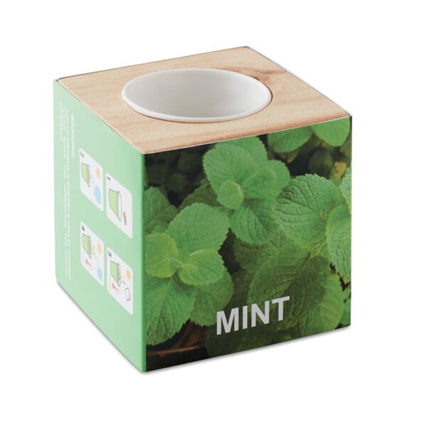 MENTA Dřevěný truhlík na bylinky - GiftRetail MO9337