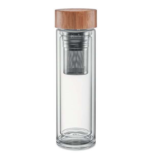 BATUMI GLASS Dvoustěnná skleněná láhev - GiftRetail MO9420