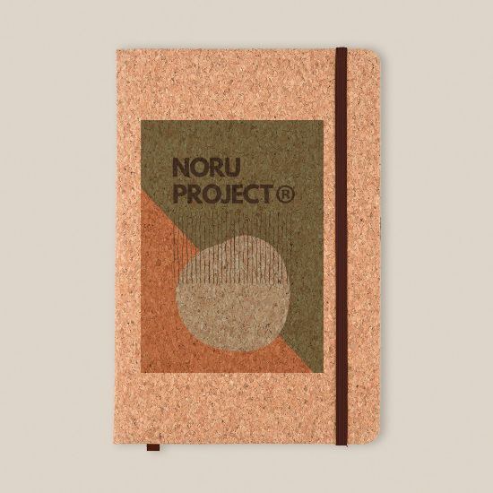 Goya 38007 - Korek A5 notebook, 80 krémových listů, záložka, elastické zavírání CORK