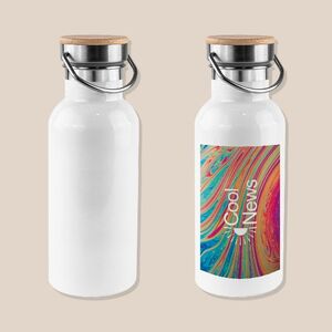 Goya 50655 - Nerezová láhev 500 ml s bambusovým víčkem MILKY