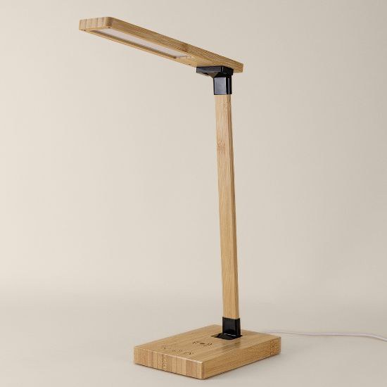 Goya 52511 - 2 v 1 bambusová skládací lampa s nabíječkou DENALI