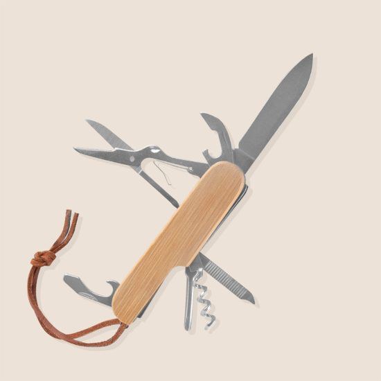 7-Function Stainless Steel Bamboo Multifunction Knife KUBI