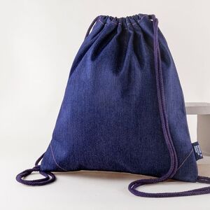 Goya 53005 - Batoh z bavlny a recyklovaného denimu s uzavíráním na šňůrku NASHVILLE