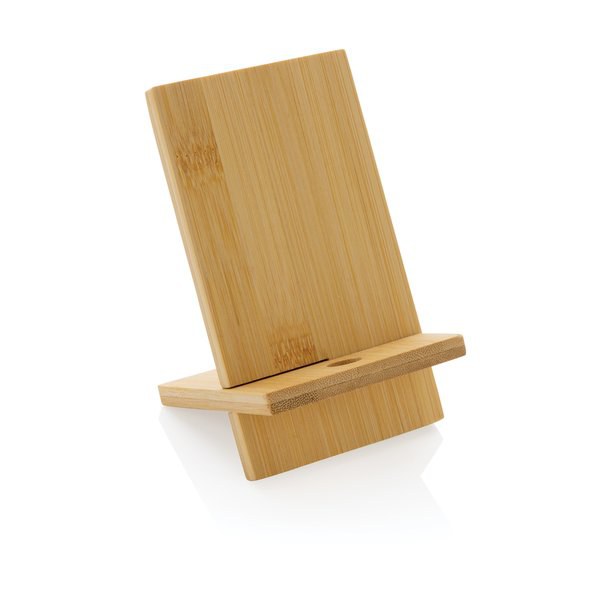 Stojánek na telefon z bambusu v kraftové krabičce