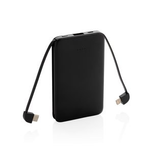 XD Collection P322.08 - Kapesní powerbanka 5 000 mAh s integrovaným kabelem